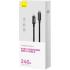 Baseus Tungsten Gold Fast Charging Data Cable Type-C to Type-C 240W 2m - Black